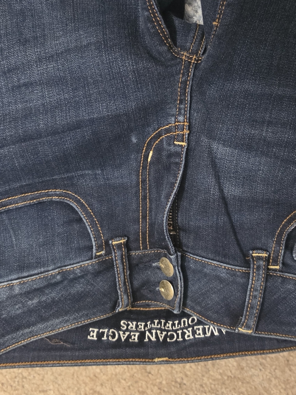 American Eagle Outfitters Women's Dark Indigo Slim Straight Jeans